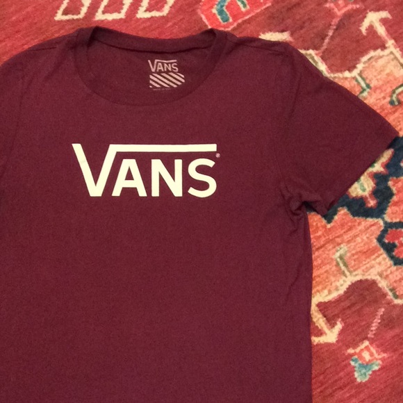 Vans Tops - Vans fitted T-shirt woman’s size medium deep red